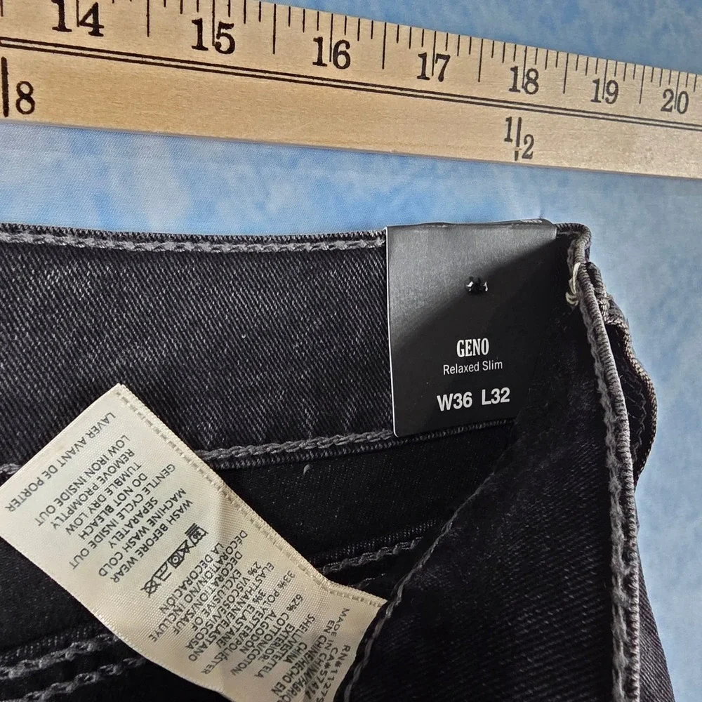 True Religion Geno‎ Relaxed Slim Big T Flap Grey Jeans Mens 36x32 NWT